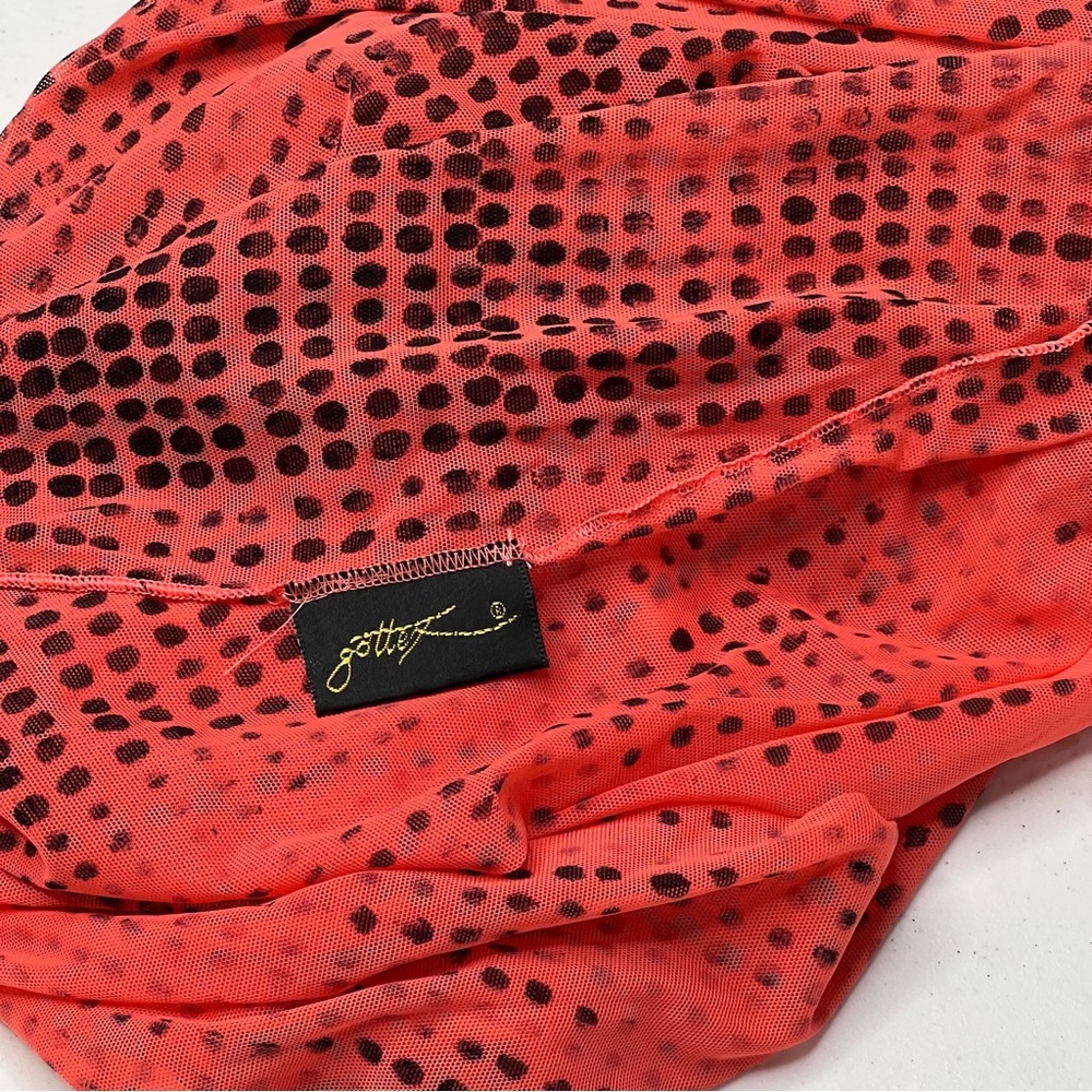 Gottex - Peachy and Black Leopard Print Wrap/Scarf - Picture 14 of 14